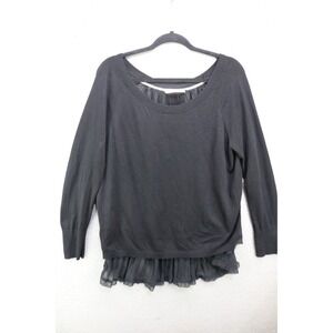 Victoria's Secret Long Sleeve Pleated Back Cashmere Blend Sweater-Goth-Witchy